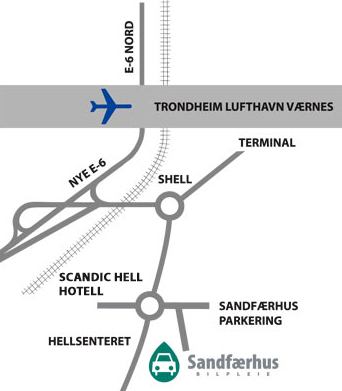 Kart over Sandfærhus